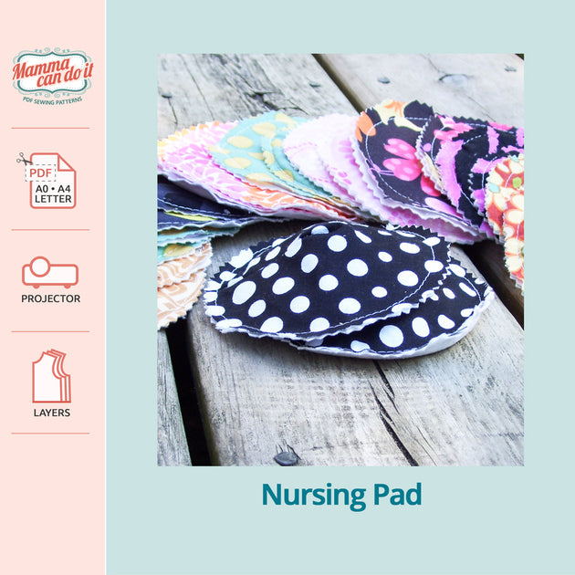 Nursing Pad Pattern, Contoured Nursing Pad, Breast Pad , Reusable Nursing  Pad Pattern, DIY Nursing Pad PDF 