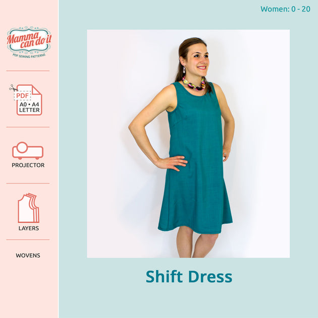 Summer Dress Sewing Pattern XS-XXXL Loose Cami Slip Dress Easy