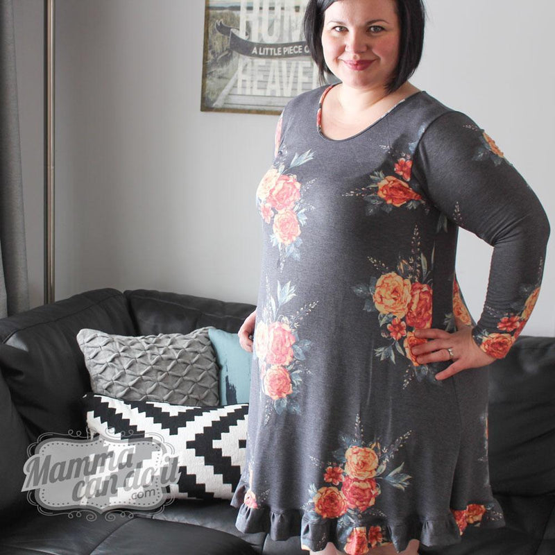 Adalynn Dress PDF Sewing Pattern for women plus sizes 14w-40w