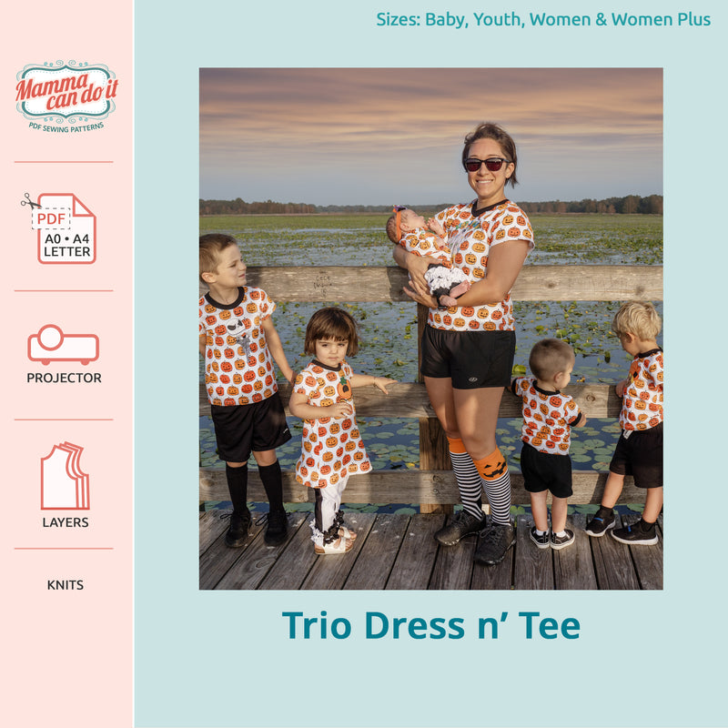Trio Dress n' Tee Bundle (Baby, Youth, Women and Women Plus)