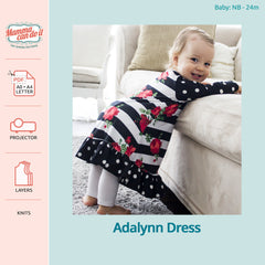 Adalynn Dress PDF Sewing Pattern for baby sizes Newborn through 24 months