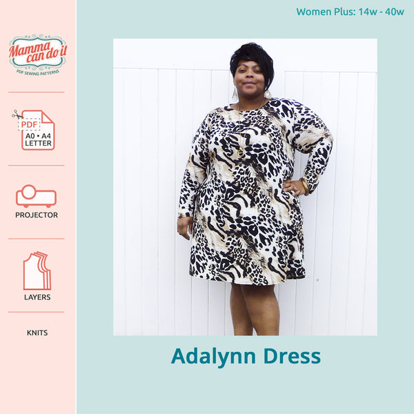 plus size dress sewing patterns The Adalynn Dress | Women Plus 14w-40w