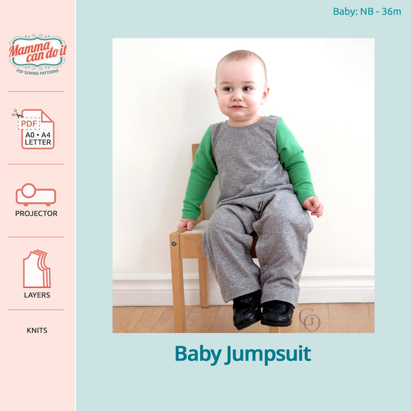 Baby Jumpsuit Pattern, PDF Download