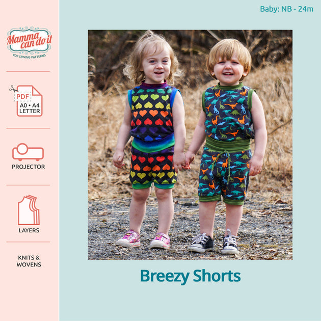 Breezy Shorts Pattern | Baby Sizes NB-24 Months | MammaCanDoIt