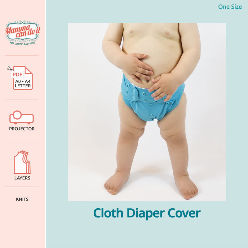 Reusable Cloth Diaper Cover PDF Sewing Pattern