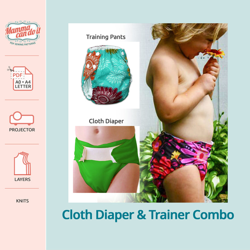Cloth Diaper & Training Pants Combo Sewing Pattern