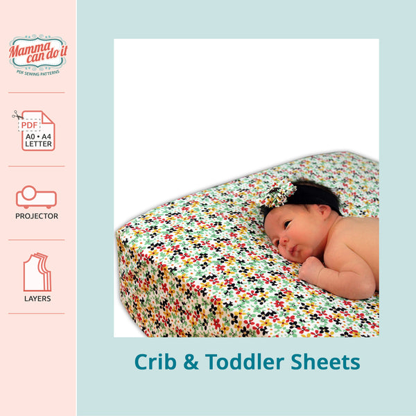 Crib Toddler Bed Sheet Sewing Pattern MammaCanDoIt