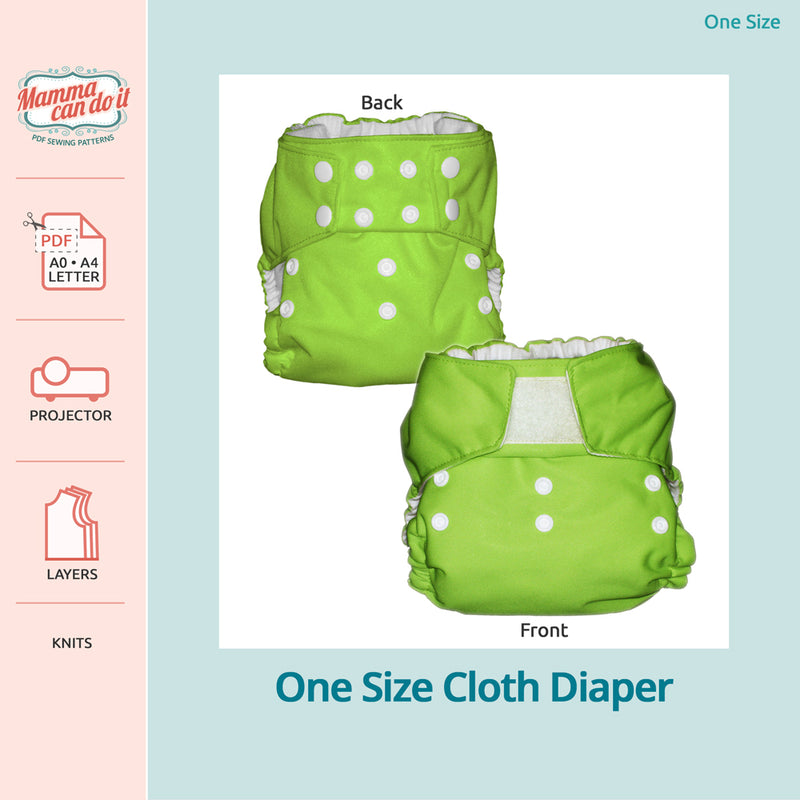 Diaper Sewing Pattern | One Size Fits All