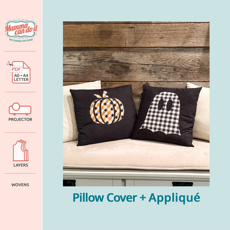 Free DIY Pillow Cover and Applique Pattern