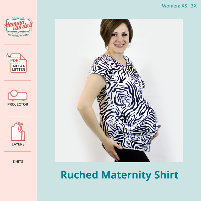 Maternity Ruched Shirt Sewing Pattern