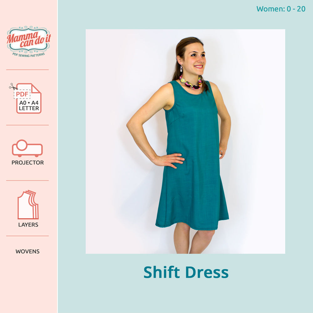 Shift Dress Sewing Pattern | MammaCanDoIt Shift Dress Sewing Pattern | MammaCanDoIt