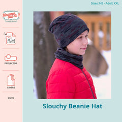 Slouchy Beanie Hat Pattern | NB-Adult XXL