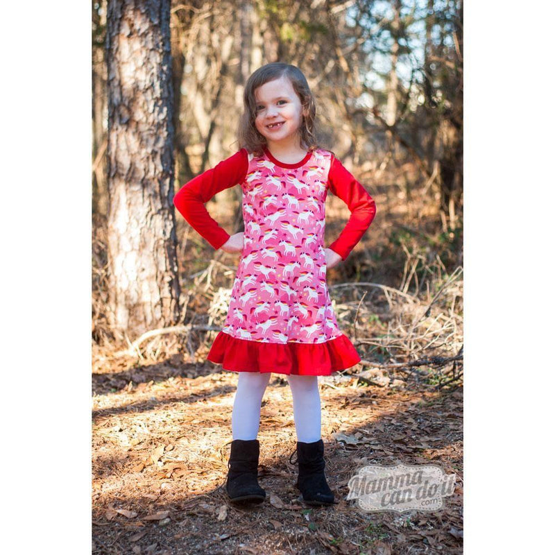 Adaylnn Dress PDF Sewing Pattern for youth sizes 2t-20