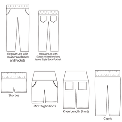 Girl Fit Pants Regular Leg Pattern | 2T-20