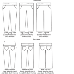 Men Fit Pants Pattern | Sizes 29-49