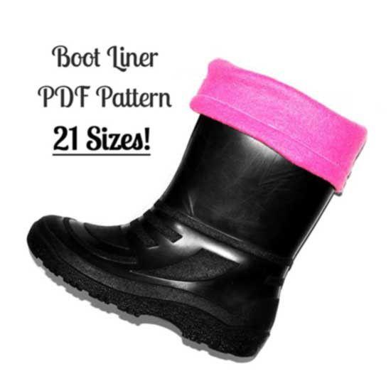 Boot Liner Sewing Pattern