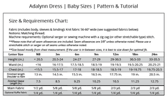 Adalynn Dress PDF Sewing Pattern for baby sizes Newborn through 24 months