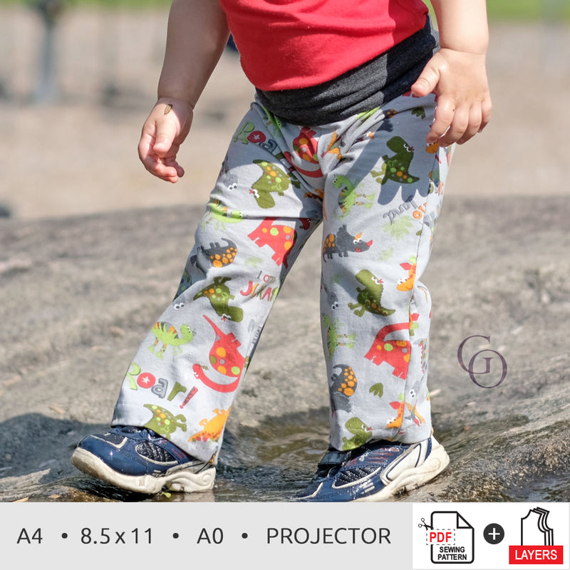 Baby Fit Pants Regular Leg Pattern | Preemie - 7T