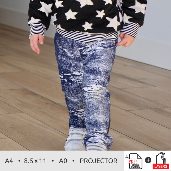 Boy Fit Pants Skinny Leg Pattern 2T-20 MammaCanDoIt