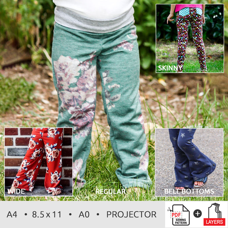 Flare Pants Sewing Pattern Custom Fit Illustrated Sewing Instructions   BootstrapFashion Patterns