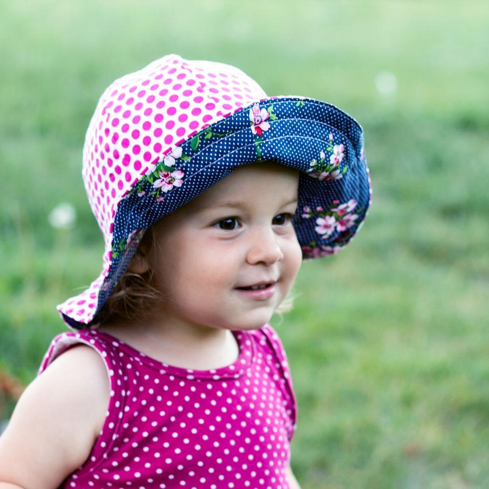 1pc Children's Wide Brim Sun Hat With Printed Pattern, Summer